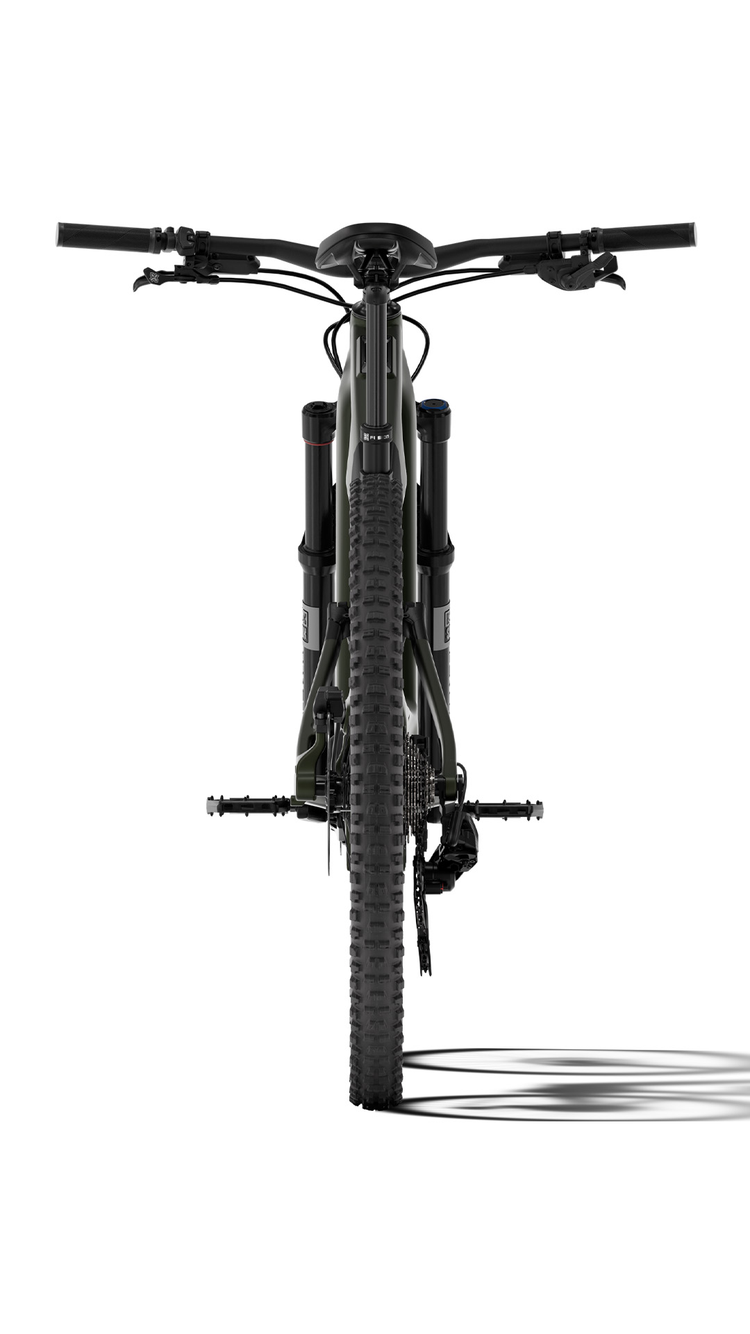 Aventon Current ADV Camouflage vista frontal del cockpit